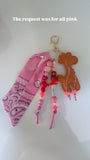 Le Giraffe bag key charm personalised