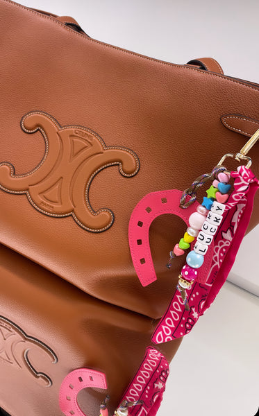 Le Horseshoe bag key charm personalised