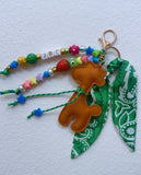 Le Giraffe bag key charm personalised