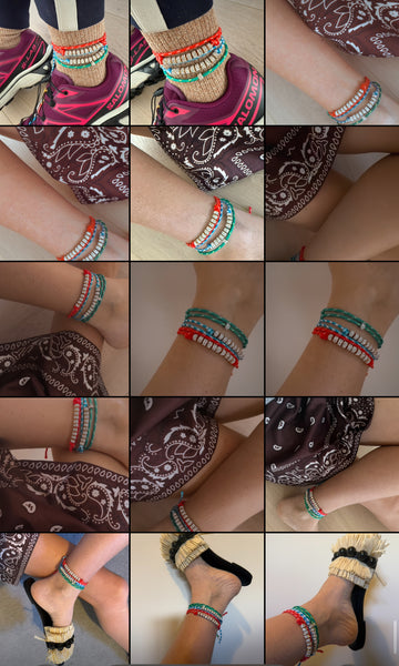 Le ParaDiamond multiple anklet
