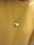 Le Puffy Triple Hearts Charm Necklace