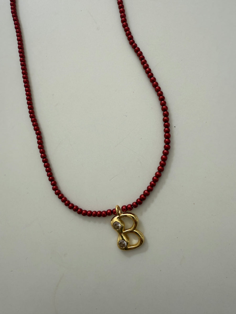Le Ruby initial necklace