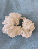 The Chouchou in broderie anglaise personalised scrunchie