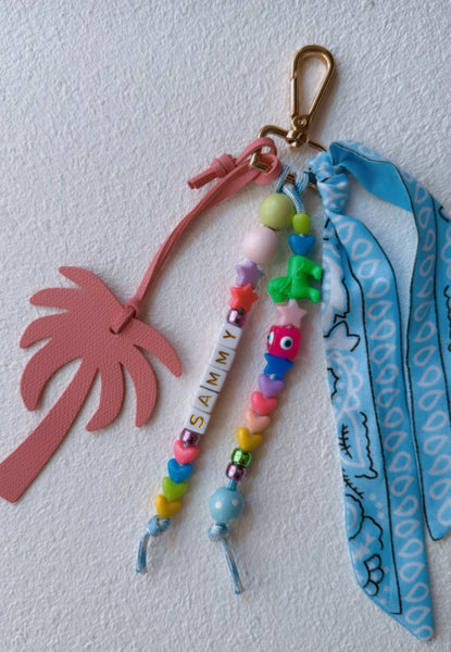 Le ParaPalm bag and key charm personalised (palm tree)
