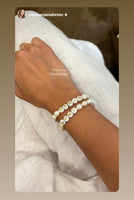 The White 'Pearl' Personalised Name Bracelet (made to order)