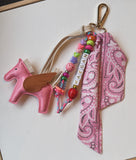 Le unicorn bag and key charm personalised (palm tree)