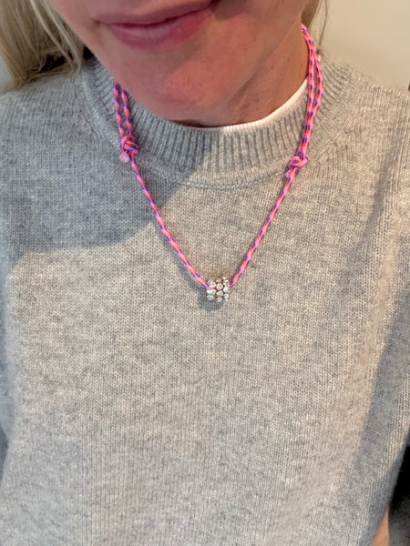 Le ParaDiamond MIDI trio rondelle necklace