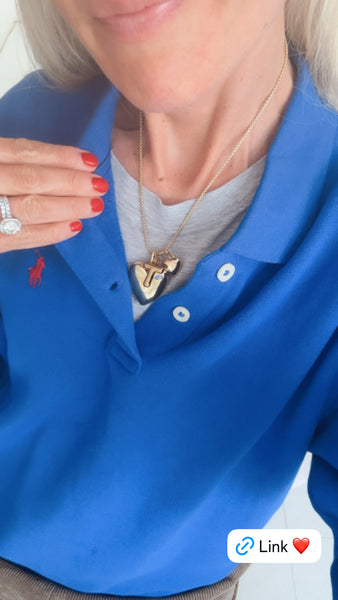 Le Puffy Triple Hearts Charm Necklace