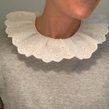 The 'Isa' Frill Collar with broderie anglaise (women's) - Petite Chou