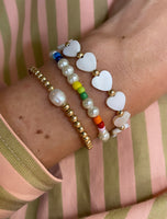 The Pearl Heart with gold Bracelet - Petite Chou