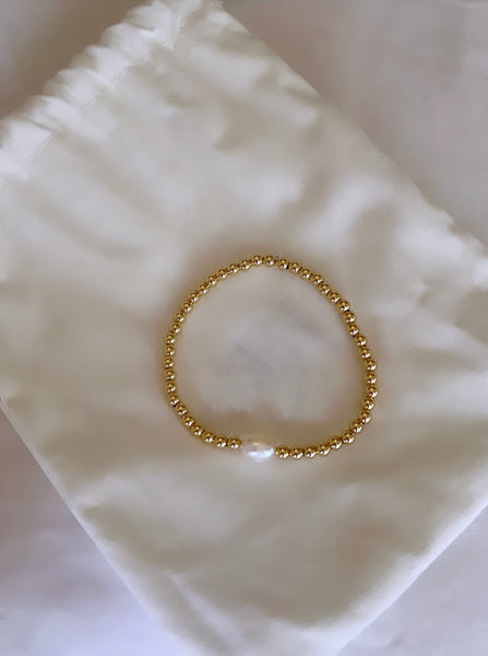 The ‘Goldie’ Pearl Bracelet - Petite Chou