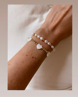 The ‘Ava’ Pearl Hearts Bracelet - Petite Chou