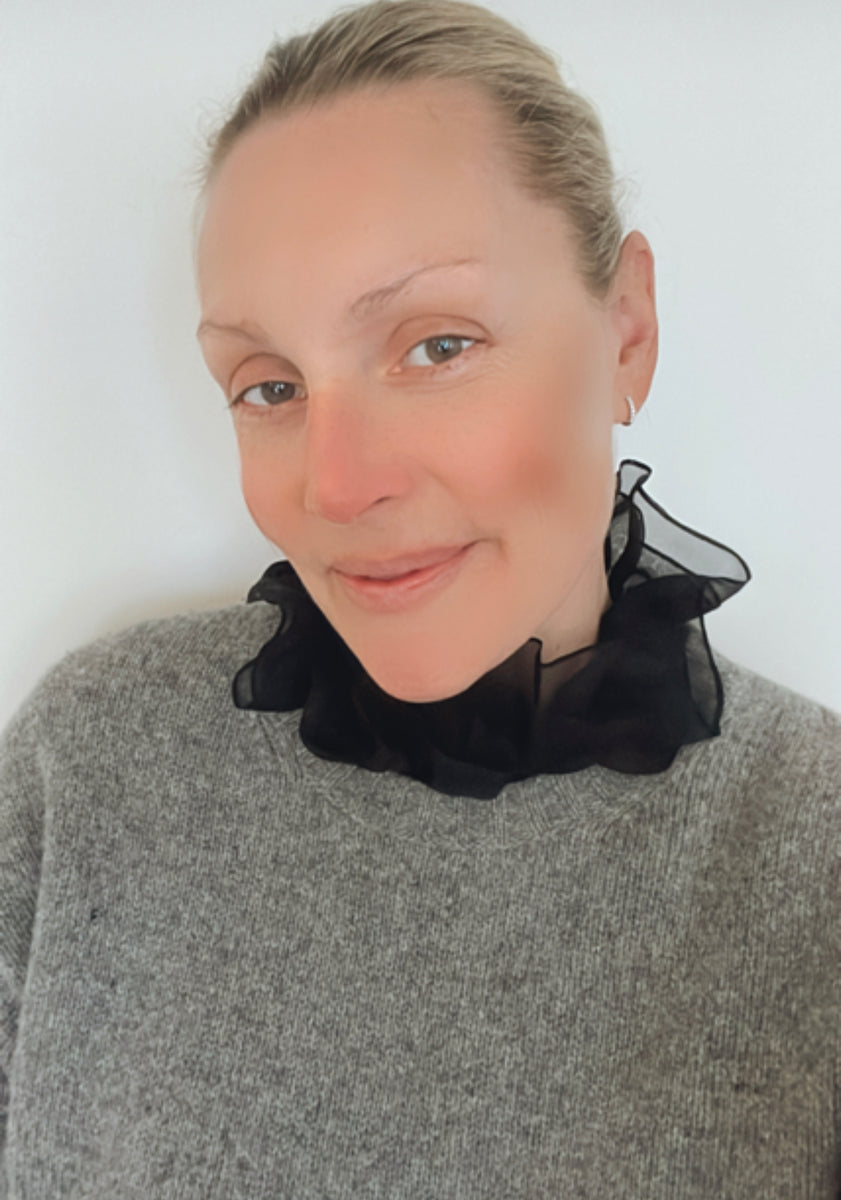 The Noir ‘Daphne' double ruffle collar (Women's)