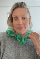 The 'Arabella' Green silk organza frill collar (Women's) - Petite Chou